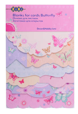 Набір заготовок для листівок BUTTERFLY, 18 шт.
