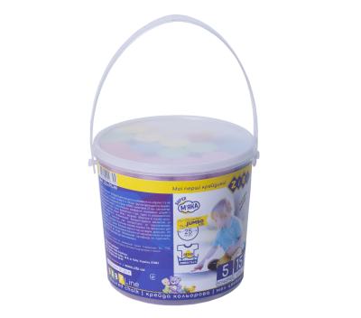 Крейда кольорова JUMBO, 15 шт в пластиковому відрі, BABY Line