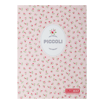 Записна книжка PICCOLI, А5, 80 арк., клітинка, інтегральна обкладинка, світло-рожева