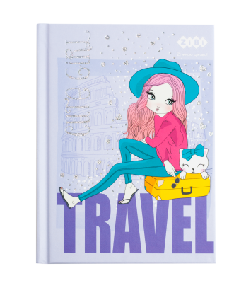 Блокнот CUTE GIRL, А-6, 64л., кл., тв. обкл., мат. лам.+лак, фіолетовий, KIDS Line