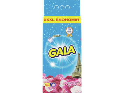 Порошок пральний авт. GALA 8кг 3в 1  Французський аромат