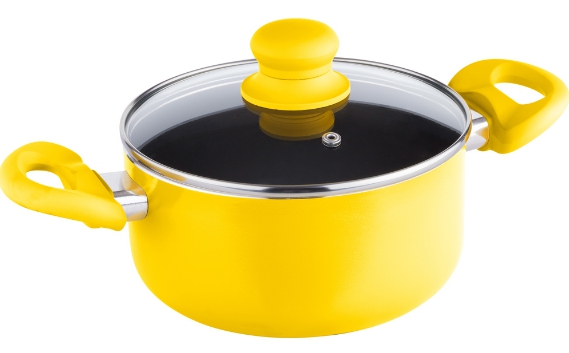 Кастрюля Lamart LT1024  алюминиевая с антипригарным покрытием, (3л) yellow