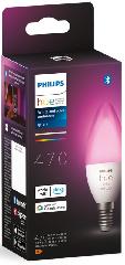 Лампа умная Philips Hue E14, 5.3W(40Вт), 2000K-6500K, RGB, ZigBee, Bluetooth, диммирование