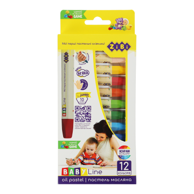 Пастель масляна, 12 кольорів, BABY Line