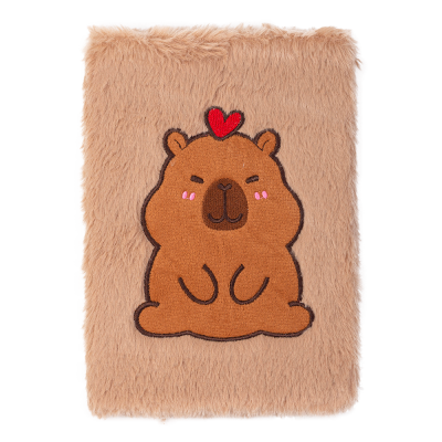 Блокнот плюшевий CAPYBARA 3, А5, 80 арк., клітинка, асорті, KIDS Line