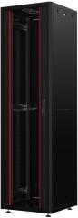 Шафа MIRSAN 19", 22U, GTN SERVER, склянні двері, 800x800 мм, максимально 1000 кг, чорна