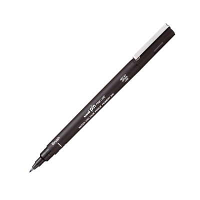 Лайнер браш Uni PIN Brush FINE LINE, чорний