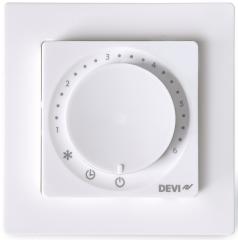 Терморегулятор Devi Devireg Basic 4...45 °C для теплої підлоги механічний програмований Bluetooth вбудований 16A 230В білий