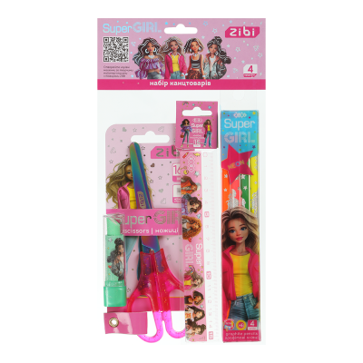 Набір канцтоварів подарунковий 2 – SUPER GIRL