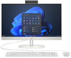 Комп'ютер персональний моноблок HP 240-G10 23.8" FHD IPS AG, Intel U7-155U, 16GB, F512GB, UMA, WiFi, кл+м, 3р, Win11P, білий