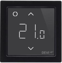 Терморегулятор Devi Devireg Smart 5...45 °C для теплої підлоги електронний Wi-Fi вбудований дротовий датчик 16A 230В чорний