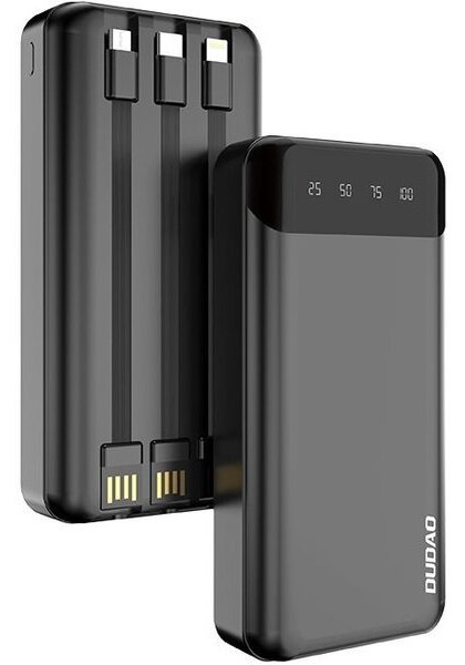 Портативное зарядное устройство Power Bank Dudao 20000mAh K6Pro Сables USB-C/microUSB/Lightning Black