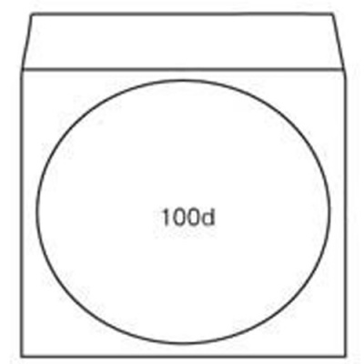 Конверт для CD (124х124мм) мокроклеючий з вікном 100 шт.