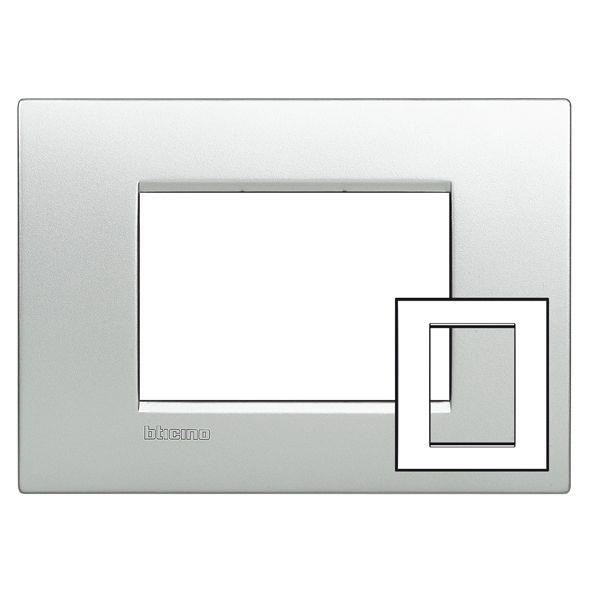 Bticino LivingLight Рамка прямоугольная, 3+3 м, алюминий