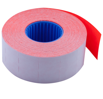 Цінники 26х 16 мм, 1000 шт, 16 м, прямокутні, внутр.намотка, червоні