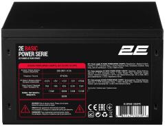 Блок живлення 2E Basic Power  (600W), >80%, 120мм, 1xMB 24pin(20+4), 1xCPU 8pin(4+4), 3xMolex, 4xSATA, 2xPCIe 8pin(6+2)