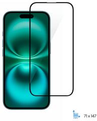Захисне скло 2E для Apple iPhone 16(6.1), 2.5D FCFG, (1 Pack), чорна рамка