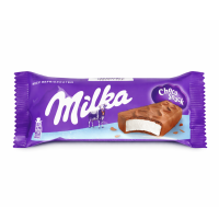 Тістечко Milka Choco Snack бісквітне 27г. Склад: молочний шоколад (цукор, какао-масло, МОЛОКО сухе знежирене, какао-маса, сироватка МОЛОЧНА суха, жир МОЛОЧНИЙ, емульгатори (лецитин соєвий, Е476), аром