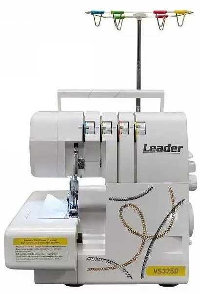 Оверлок LEADER VS325D, 100Вт, 10 оп., (4, 3, 2-х ниткові шви), білий
