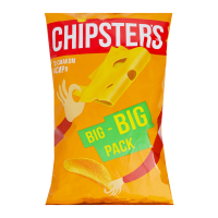 Chipsters Чипси картопляні зі смаком Сир 150г. Продукт може містити сліди арахісу. 2172, Термін придатності - 270 діб. Виробник: ТОВ Клуб чіпсів. Адреса потужностей виробництва: D: вул. Південна, 3, м