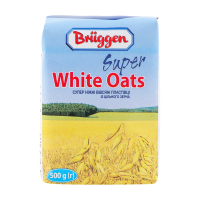 Пластівці вівсяні Bruggen Super White Oats супер ніжні з цільного зерна 500г. Склад: вівсяні пластівці. Калорійність в 100г продукту: 372 ккал. Харчова (поживна) цінність у 100г продукту: Білки - 13.5
