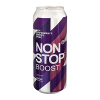 Напій енергетичний Non Stop Boost безалкогольний сильногазований 500мл. Склад: вода, цукор, діоксид вуглецю, таурин, регулятор кислотності лимонна кислота, натуральні ароматизатори, ароматична емульсі