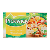 Напій Pickwick Fruit fusion Variation yellow фруктово-трав`яний зі шматочками фруктів травами та прянощами 20шт/уп. Склад: імбирний лемонграс: м`якоть яблука, імбир 5%, лемонграс 5%, цикорій, кислота