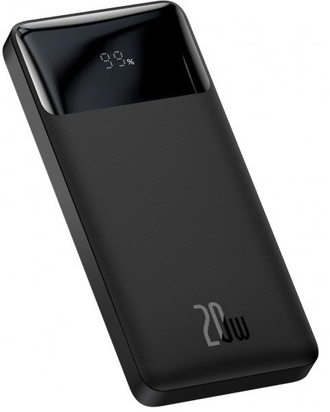Портативное зарядное устройство Power Bank Baseus 10000mAh 20W Bipow 2xUSB/USB-C/microUSB Black