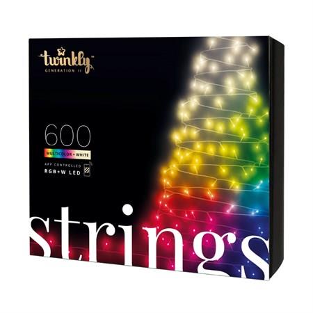 Smart LED Гирлянда Twinkly Strings RGBW 600, Gen II, IP44, длина 48м, кабель черный