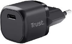 Зарядное устройство сетевое Trust Maxo 20Вт, USB-C PD, чорний