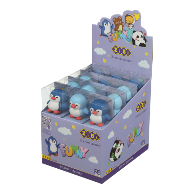 Гумка фігурка PENGUIN, 60х35х32мм, ідеї для подарунку