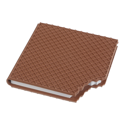 Блокнот CHOCOLATE COOKIE, 90х90мм, 80 арк., нелінований, ароматизована Soft touch обкладинка, KIDS Line