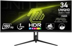 Монітор MSI 34" MAG 342CQR-E2 2xHDMI, DP, Audio, VA, 3440x1440, 21:9, 180Hz, 1ms, sRGB 119%, CURVED, FreeSync, HAS
