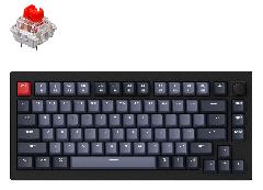 Клавиатура Keychron V1 84 Key QMK Gateron G PRO Red Hot-Swap RGB Knob Carbon Black