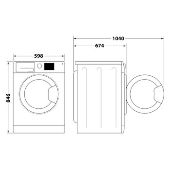 Сушильна машина Whirlpool тепловий насос, 8кг, A+++, 60см, дисплей, люк чорний, білий