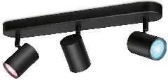 Светильник точечный накладной умный WiZ IMAGEO Spots, 3х5W, 2200-6500K, RGB, Wi-Fi, черный