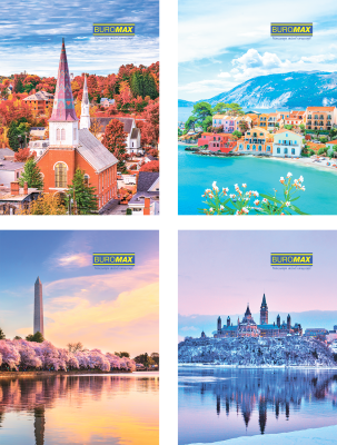 Книга канцелярська Міста. Сезони, А4, 96 л, клітина