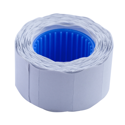 Цінники 26х 16 мм, 375 шт, 6 м, фігурні, зовнішня намотування, білі