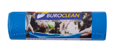 Пакети для мусора 160л/10 шт, міцні, сині 900х1200мм, 24мкм BuroClean EuroStandart