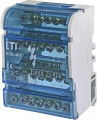 Блок розподільчий ETI, EDB-407 4p, 3L+PE/N, 125A (7 виходів)
