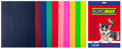 Набір кольорового паперу DARK+NEON, 10 кол., 20 арк.