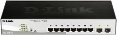 Комутатор D-Link DGS-1210-08P 8x1GE PoE, 2xSFP