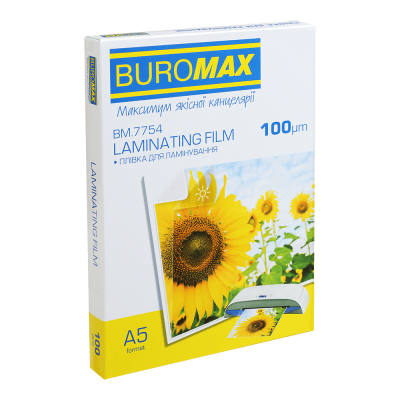 Плівка для ламінування, 100 мкм, A5 (154х216мм), глянсова, по 100 шт.