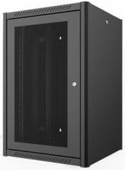 Шафа MIRSAN 19", 9U, WTN, перфорація 80%, 600x450 мм, 2т.кріпл, максимально 100 кг, чорна