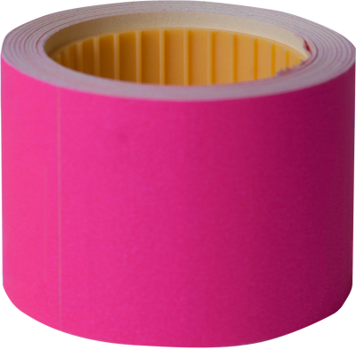 Ценник 50*40мм, (100шт, 4м), прямоугольный, внешняя намотка, малиновый