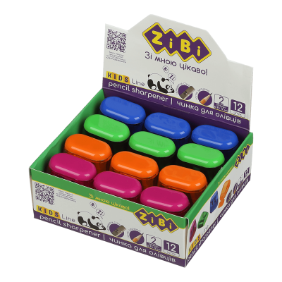 Чинка з контейнером COMBI, 2 отв., пластик. корпус, асорті, KIDS Line