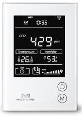 Розумний сенсор 4в1: СО2, темп., вол., VOC. MCO Home, Z-Wave, 230V АС, білий