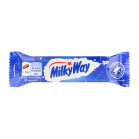 Milky Way Батончик з суфле вкритий молочним шоколадом 21.5г. Склад: суфле (61%): глюкозний сироп, цукор, олія соняшникова, сухе знежирене молоко, ячмінний солодовий екстракт, сіль, сухий яєчний білок,