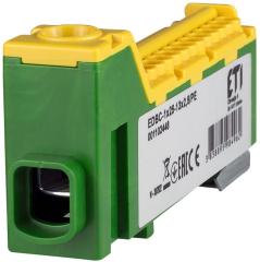 Блок розподільчий ETI, EDBC-1x25-13x2,5/PE (63A, 1000V AC/1500V DC, IN: 1x25, OUT: 13x2,5; жовто-зелена)