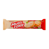 Печиво Roshen Multicake цукрове з начинкою зі смаком полуниця-крем 180г. Склад: борошно пшеничне, цукор, жир рослинний (негідрогенізовані пальмова, пальмоядрова олії), крохмаль, крохмаль пшеничний, си